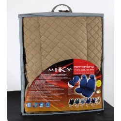 Miky coppia coprisedili anteriori in microfibra universali beige