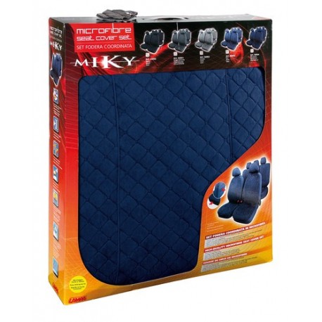 Miky set fodere coordinate in microfibra blu scuro