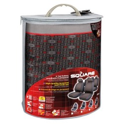 Square set fodere coordinate in jacquard rosso