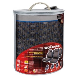 Square set fodere coordinate in jacquard blu