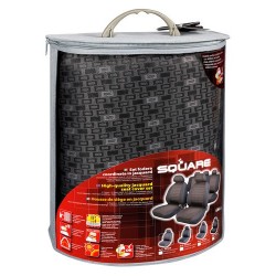 Square set fodere coordinate in jacquard nero