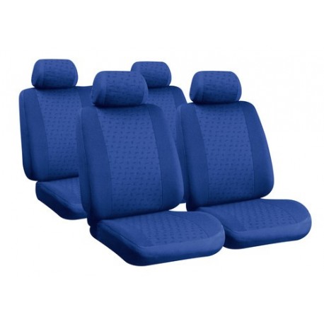 Glamur Basic Fit set fodere coordinate in jacquard blu