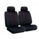 Glamur coppia coprisedili anteriori in jacquard universali nero