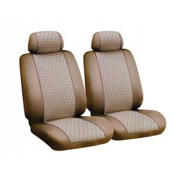 Glamur coppia coprisedili anteriori in jacquard universali beige