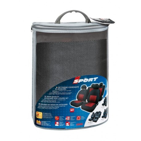 Sport set fodere coordinate in jacquard grigio nero