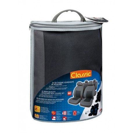 Classic set fodere coordinate in jacquard grigio