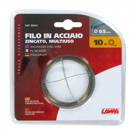 Filo acciaio zincato multiuso diametro 05 mm x 10 m