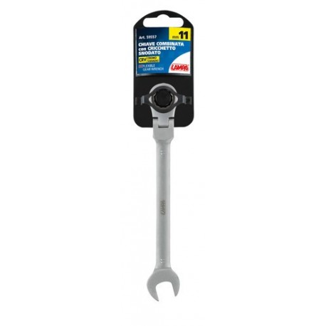 Chiave combinata con cricchetto snodato 11 mm