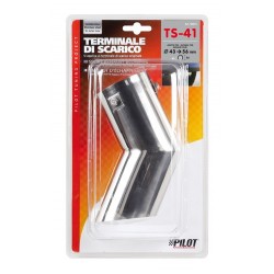 TS 41 Terminale di scarico in acciaio inox lucidato diametro 43-56 mm