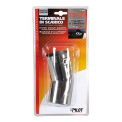 TS 20 Terminale di scarico in acciaio inox lucidato diametro 37-49 mm