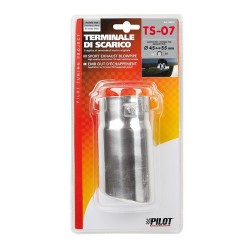 TS 07 Terminale di scarico in acciaio inox lucidato diametro 45-55 mm