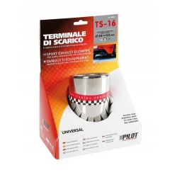 TS 16 S Terminale di scarico in acciaio inox lucidato diametro 35-53 mm
