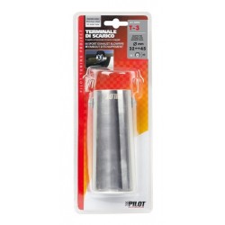 T 3 Terminale di scarico in acciaio inox lucidato diametro 32-45 mm