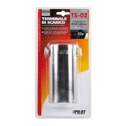 TS 02 Terminale di scarico in acciaio inox lucidato diametro 35-62 mm