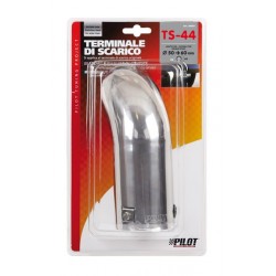 TS 44 Terminale di scarico in acciaio inox lucidato diametro 50-60 mm