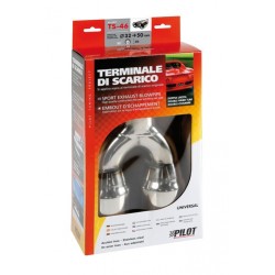 TS 46 Terminale di scarico in acciaio inox lucidato diametro 32-50 mm