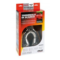 TS 47 Terminale di scarico in acciaio inox lucidato diametro 32-50 mm
