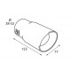 TS 49 Terminale di scarico in acciaio inox lucidato diametro 38-52 mm