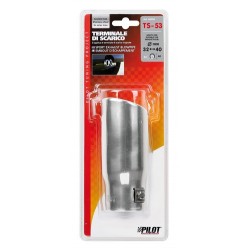 TS 53 Terminale di scarico in acciaio inox lucidato diametro 32-40 mm