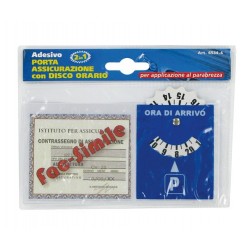 Porta assicurazione con disco orario in PVC