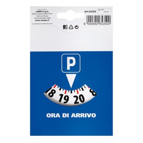 Disco orario europeo in cartoncino 110x150 mm