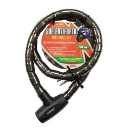 Boa cavo antifurto 23 mm in acciaio plastificato 120 cm