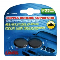 Coppia borchie copriforo in ABS diametro 22 mm
