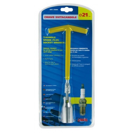 Chiave svitacandele snodabile 21 mm