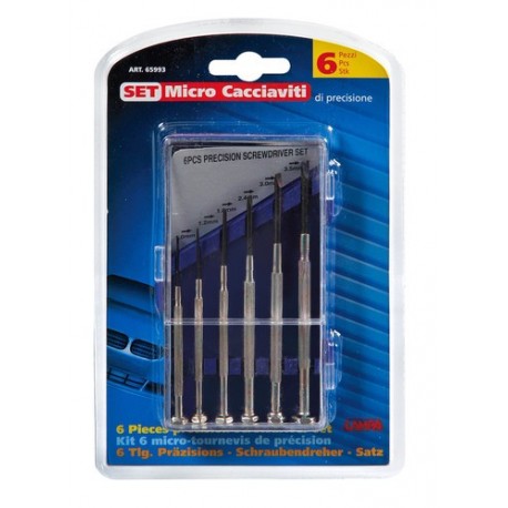 Set 6 microcacciaviti ad intaglio