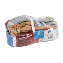 Nastro tensore con cricchetto Gancio sponda 9 m max 5.000 Kg