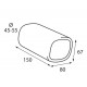 TS 18 L Terminale di scarico in acciaio inox lucidato diametro 45-55 mm