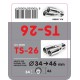 TS 26 Terminale di scarico in acciaio inox lucidato diametro 34-46 mm