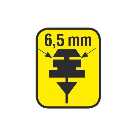 Tergix Coppia spazzole 61 cm senza rotaia 65 mm