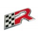 Emblema 3D cromato bicolore R Flag