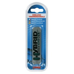 Emblema Antinquinamento 3D cromato 100x25 mm Hybrid