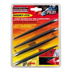 Short Fin Pinne decorative 4 pezzi 140 mm carbon