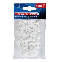 Set 100 bottoncini targa bianco