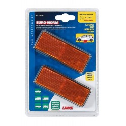 Euro Norm catarifrangenti rettangolari 90x35 mm arancio