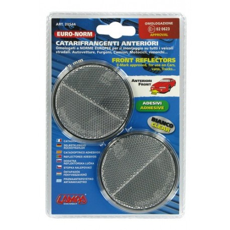 Euro Norm catarifrangenti rotondi diametro 70 mm bianco