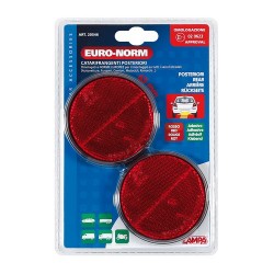 Euro Norm catarifrangenti rotondi diametro 70 mm rosso