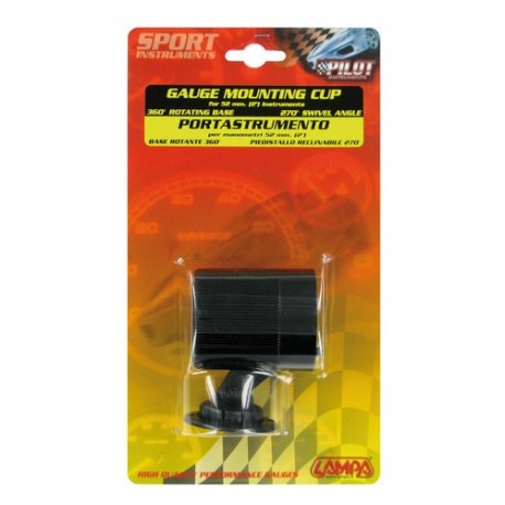 Portastrumento in plastica 52 mm nero