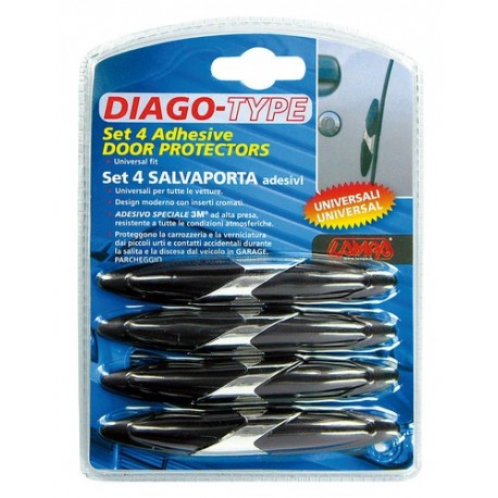 Diago Type nero salvaporta con inserti cromati 110 mm