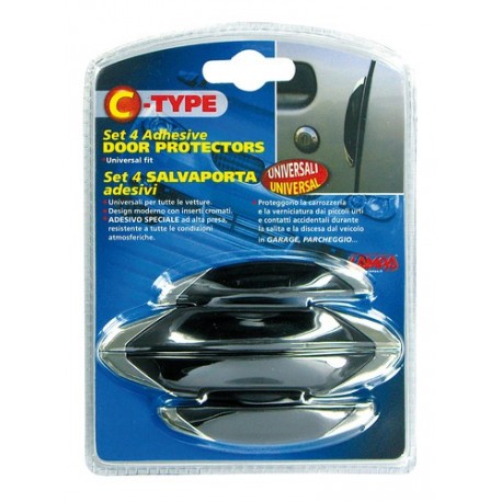 C Type nero salvaporta con inserti cromati 150+85 mm