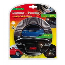 Profilo adesivo cromato 4 m 7 mm