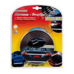 Profilo adesivo cromato 4 m 21 mm