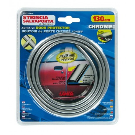 Striscia salvaporta adesiva 130 cm Cromo