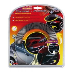 Profilo adesivo cromato 4 m 9 mm