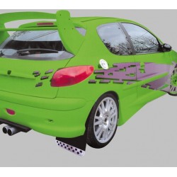 Rally coppia paraspruzzi anteriori / posteriori nero