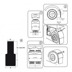 Coppia paraspruzzi omologati per parafango 40 cm