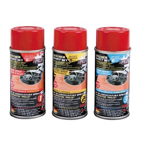 Kit vernice spray effetto pelle rosso